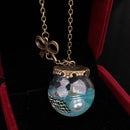 Women's Glass Necklace Wishing Drift Bottle Pendants Statement Jewelry