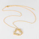 Simple Design Heart Necklace Crystal Pendant Ladies Chain Useful Nice