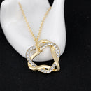 Simple Design Heart Necklace Crystal Pendant Ladies Chain Useful Nice
