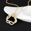 Simple Design Heart Necklace Crystal Pendant Ladies Chain Useful Nice