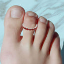 Women Fashion Toe Ring Celebrity Simple  Jewelry Foot Beach Toe Ring Mixed Color