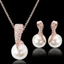 Jewelry-Set Necklace Earrings Golden-Plated Chains Pendant Women New Fashion