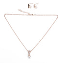 Jewelry-Set Necklace Earrings Golden-Plated Chains Pendant Women New Fashion