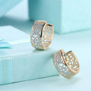 1 Pair Fashion Luxury Round Earrings Women Crystal Geometric Hoop Gifts Hot