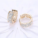 1 Pair Stainless Steel Tube Hoop Huggie Earrings Stud Ear Womens Hollow Jewelry