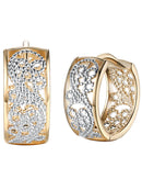 Fashion Luxury Round Earrings Women Crystal Geometric Hoop Earrings Gift