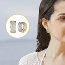 Fashion Luxury Round Earrings Women Crystal Geometric Hoop Earrings Gift