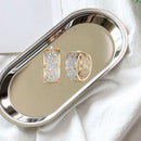 1 Pair Stainless Steel Tube Hoop Huggie Earrings Stud Ear Womens Hollow Jewelry