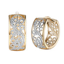 1 Pair Stainless Steel Tube Hoop Huggie Earrings Stud Ear Womens Hollow Jewelry