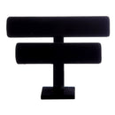 Velvet T-Bar Jewelry Rack Bracelet Necklace Organizer Display Durable Practical