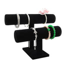 Velvet T-Bar Jewelry Rack Bracelet Necklace Organizer Display Durable Practical