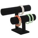 Velvet T-Bar Jewelry Rack Bracelet Necklace Organizer Display Durable Practical