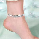 2 pcs Sexy Women's Birthday Simple Anklet Chain Multi-layer Jewelry Fashion New