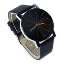 2PCS Ladies Fashion Wrist Watches Women Girls Leather Black Durable