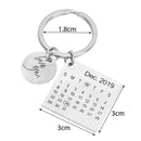 2pcs New Fully Personalized Calendar Keychain W/Highlighted Date to Friends