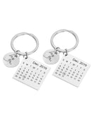 2pcs New Fully Personalized Calendar Keychain W/Highlighted Date to Friends