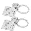 2pcs New Fully Personalized Calendar Keychain W/Highlighted Date to Friends