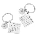 2pcs New Fully Personalized Calendar Keychain W/Highlighted Date to Friends