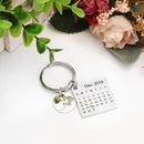 2pcs New Fully Personalized Calendar Keychain W/Highlighted Date to Friends