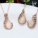 Fashion Accessory Earring Necklace Pendant Female Zircon Jewelry 1 Set