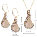Fashion Accessory Earring Necklace Pendant Female Zircon Jewelry 1 Set