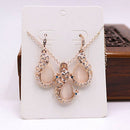 Fashion Accessory Earring Necklace Pendant Female Zircon Jewelry 1 Set
