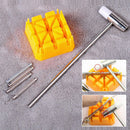 18pcs Watch Band Bracelet Link Repair Remover Hammer Punch Pins Strap Holder Kit