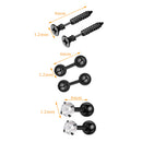 12 pcs European And American Hip Hop Jewelry Zircon Earrings Set Black