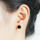 1 set Stud Earrings Unisex Black Color Stainless Steel Piercing Earring  Best