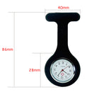 100%Brand NEW Silicone Nurse Watch Brooch Fob Pocket Tunic Quartz Movement Black