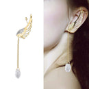 Water Drop Chain Ear Clip Ear Stud Earrings Jewelry For Women