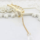 6 pcs Water Drop Chain Ear Clip Ear Stud Earrings Jewelry For Women Beautiful