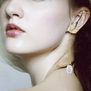 Water Drop Chain Ear Clip Ear Stud Earrings Jewelry For Women