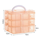 Makeup Kit Storage Box Three Layer Drawers Dressing Table Cosmetic Organizer Set