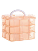 Makeup Kit Storage Box Three Layer Drawers Dressing Table Cosmetic Organizer Set