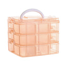 Makeup Kit Storage Box Three Layer Drawers Dressing Table Cosmetic Organizer Set