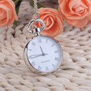 2pcs Alloy Mechanical Pocket Watch Chain Hand Winding Roman Numerals