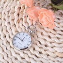 2pcs Alloy Mechanical Pocket Watch Chain Hand Winding Roman Numerals