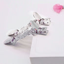 4x Women Cardigan Sweater Blouse Shawl Clip Crystal Shirt Collar Duck Clip Clasp