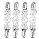 4x Women Cardigan Sweater Blouse Shawl Clip Crystal Shirt Collar Duck Clip Clasp