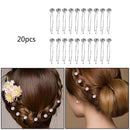 20pcs Wedding Bridal Rhinestone Diamond Crystal U-Shaped Hair Pins Clips Pins