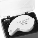 Folding Pocket Keychian Magnifier Zinc Alloy Metal Key Chain Magnifying Glass