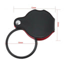 2pcs Folding Magnifier Jewelry 8X Magnifying Glass Loupe Lens Mini 50mm Pocket