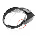 LED Head Light Magnifier Headband Headset Magnifying Glass Loupe 1.5X 3X Lens
