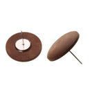 1 Pair Wooden Stud Earrings Ear Gauge Plug Ball Pellet Wood Timber Studs