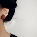 1 Pair Wooden Stud Earrings Ear Gauge Plug Ball Pellet Wood Timber Studs