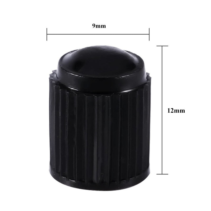 100PCS Black Plastic Auto Car Bike Motorcycle Truck wheel Tire Valve Stem Caps