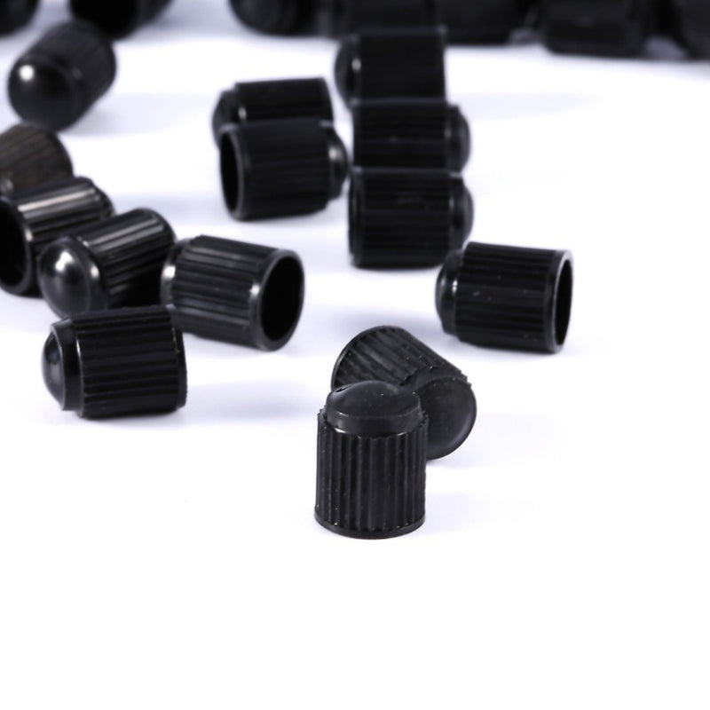 100PCS Black Plastic Auto Car Bike Motorcycle Truck wheel Tire Valve Stem Caps