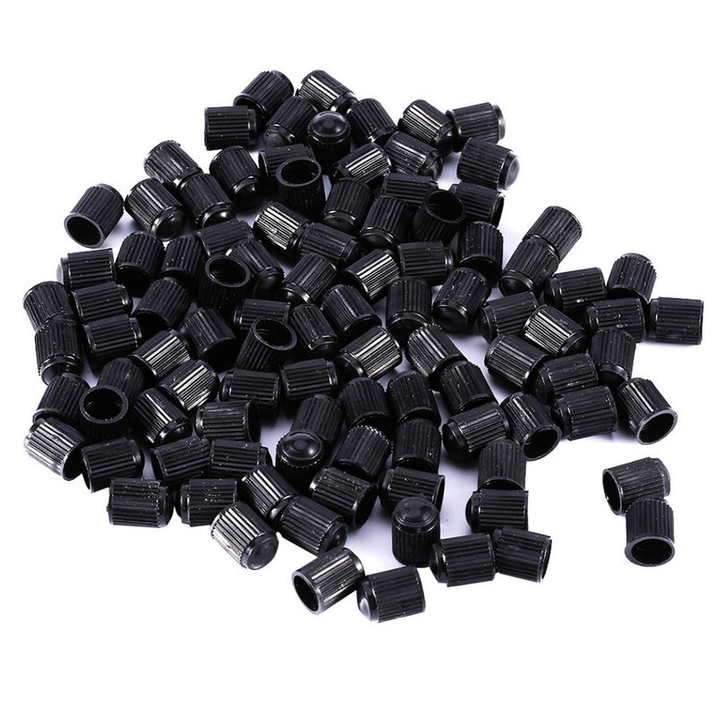100PCS Black Plastic Auto Car Bike Motorcycle Truck wheel Tire Valve Stem Caps