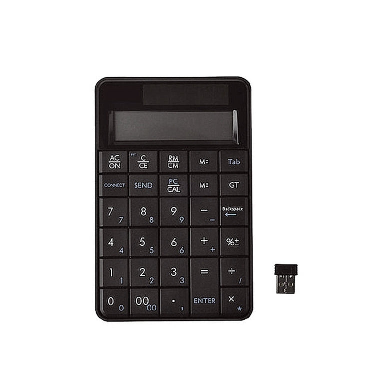 MC-56AG 2 in 1 2.4G USB Numeric Wireless Keyboard & Calculator with LCD Display(Black)